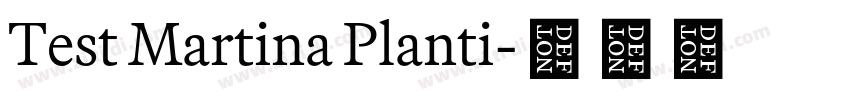 Test Martina Planti字体转换